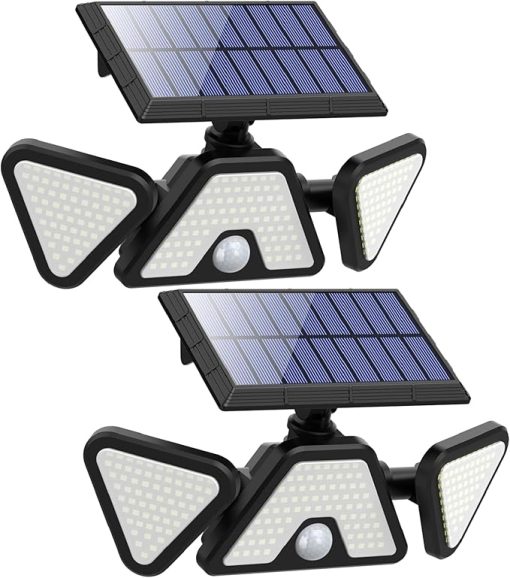 LED Motion Sensor Outdoor Lights 2 Pack and Solar Spot Lights 4 Pack - Image 2