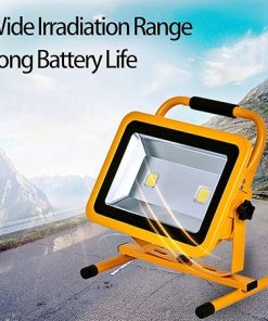 120W Waterproof LED Floodlight USB Rechargeable Solar Adjustable Angle 2