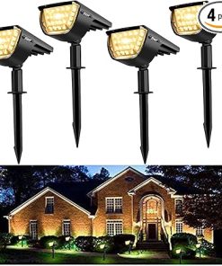 Outdoor Solar Landscape Spot Lights 32 LED Waterproof 4 Pack