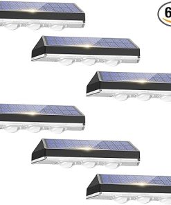 Solar Fence Lights, RGB Outdoor Waterproof LED Lights with 12 Modes, Color-Changing Solar Lighting for Patio, Backyard, Deck, and Railing (6 Pack)