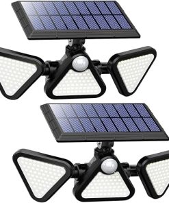 180 LED Motion Sensor Outdoor Lights and Solar Spot Lights 4 Pack 2
