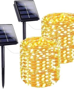 144FT Solar String Lights 400LED Waterproof Copper Wire for Decor