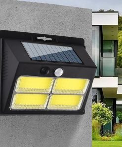 LED Motion Sensor Solar Wall Light with 3 Modes for Outdoor Security