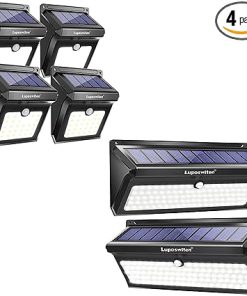 Luposwiten 28 LED Solar Lights 4 Pack and 100 LED Solar Lights 2 Pack