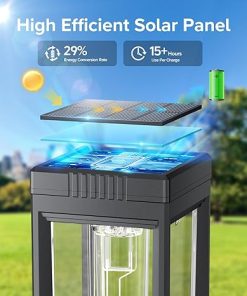 Outdoor Solar Pathway Lights 6 Pack Waterproof Auto On Off 15 Hour Runtime 2