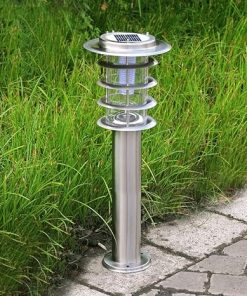 Solar Panel Outdoor Post Light Waterproof Garden Patio Lantern 2