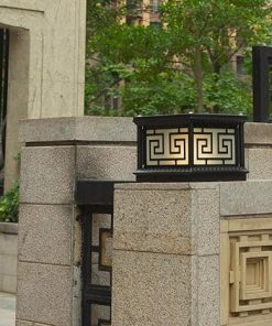 Antique Square Waterproof Solar Post Lights for Outdoor Garden Use 2