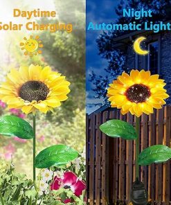 Solar Garden Lights Outdoor Waterproof Multi-Color Decorative Set 2