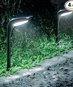 Waterproof Solar Pathway Lights 150 Lumen 4 Pack with Color Modes