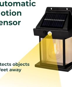 Solar Edison Bulb Motion Sensor Wall Light Waterproof Outdoor 4-Pack 2