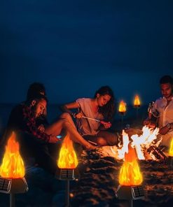 Toodour Solar Outdoor Torch Lights with Flickering Flame – 8 Pack 2