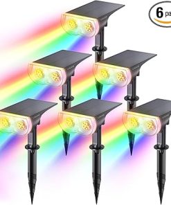 Linkind RGB Solar Spot Lights Outdoor Waterproof for Garden Pathway