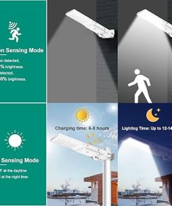 100W Outdoor LED Solar Street Light IP65 Waterproof Motion Sensor 2