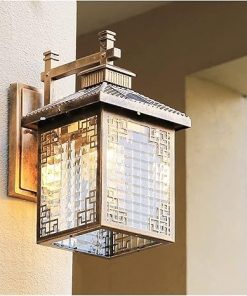Solar Powered Waterproof Wall Sconce for Outdoor Garden Lighting
