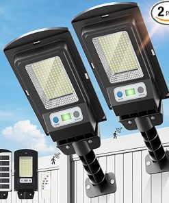 Solar Street Lights 20000LM Waterproof Motion Sensor LED Flood Light