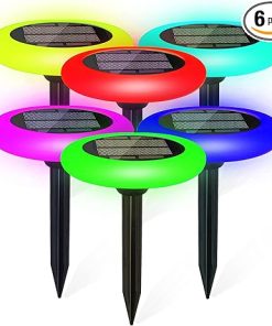 Color Changing Solar Garden Lights Waterproof LED Outdoor Path Lights