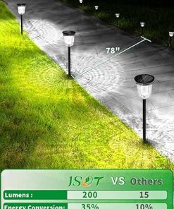 Garden Decoration Lights 6 Pack Solar Path Lights IP65 Waterproof 2