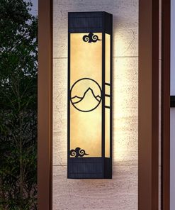 Solar Outdoor Waterproof Wall Light Imitation Stone Sconce Lamp 2