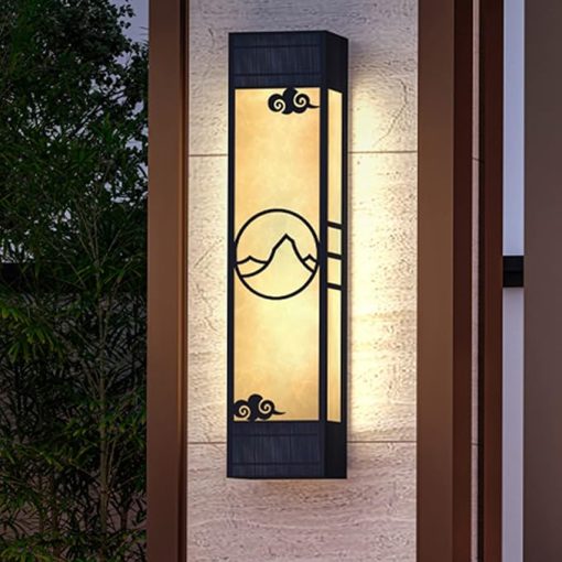 Solar Outdoor Waterproof Wall Light Imitation Stone Sconce Lamp - Image 2