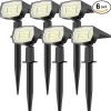 Solar Spot Lights Outdoor 10 Pack 72 LED 3 Modes Waterproof Lights 4