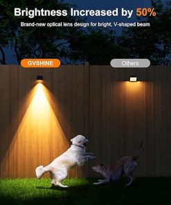 16 Pack Solar Powered Fence Lamps Warm White LED Outdoor Lighting 2