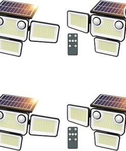 Efficient Outdoor Solar Lights with Motion Sensor and Remote Control