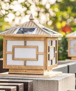 Retro Aluminum Solar Post Lights for Outdoor Garden and Patio Decor 2