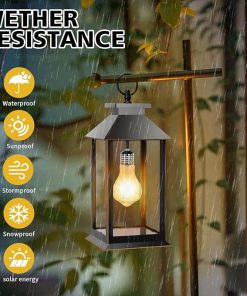 2 Pack Waterproof Hanging Solar Lanterns for Outdoor and Indoor Use 2