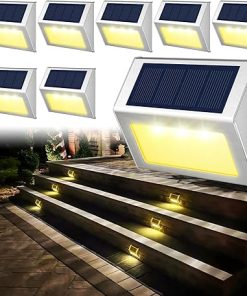 Solar Powered Waterproof Stair Lights for Garden Deck Patio 4PCS 2