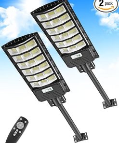 800W Solar Street Light 6500K Dusk to Dawn Outdoor Flood Light