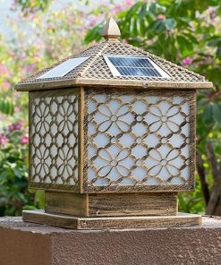 Outdoor Solar Waterproof Pillar Light with E27 Base for Garden 2
