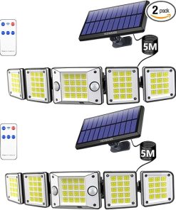 Solar Powered Outdoor Lights with Motion Sensor and Dusk to Dawn