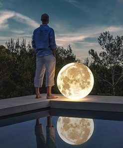 Solar Powered Moon Shape Outdoor Light for Garden and Pathway 2