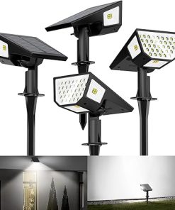 4 Pack Solar Spot Lights – Bright 300 Degree Waterproof Outdoor Lights