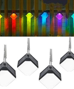 Outdoor Waterproof RGB Solar Wall Light for Garden Path Decoration
