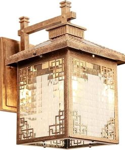 Solar Outdoor Wall Sconce Bronze Waterproof Light for Garden Villa