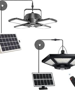 Aqonsie 1000LM Solar Pendant Light with Remote and 4 Lighting Modes