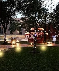 XUNATA Solar Ground Lights, Upgraded Waterproof LED Garden Pathway Set 2