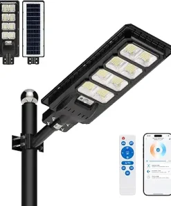 Smart APP Control Solar Street Lights 200W Motion Sensor IP67 Flood Lights