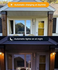 Solar Barn Lights 2PCS Waterproof Vintage Gooseneck Wall Mount Fixture 2