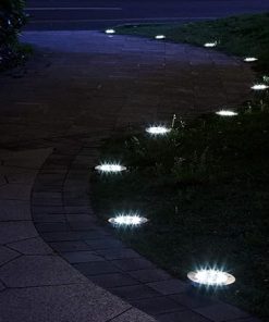 20 Pack Solar Ground Lights 8 LED Outdoor Waterproof Garden Lighting 2