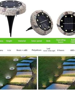 Outdoor Solar Ground Lights for Garden Pathway Deck Lawn 10pcs 2