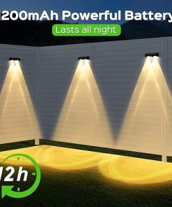 Solar 12 Pack Fence Lights Waterproof Outdoor Wall Step Lights 2