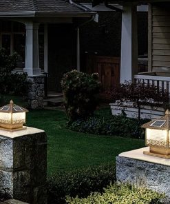 Solar Patio Pillar Light Waterproof IP54 with E27 Base for Garden 2