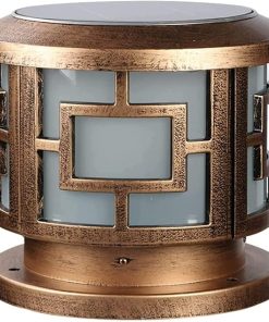 Cylindrical Solar Column Lamps for Courtyard Garden Lighting