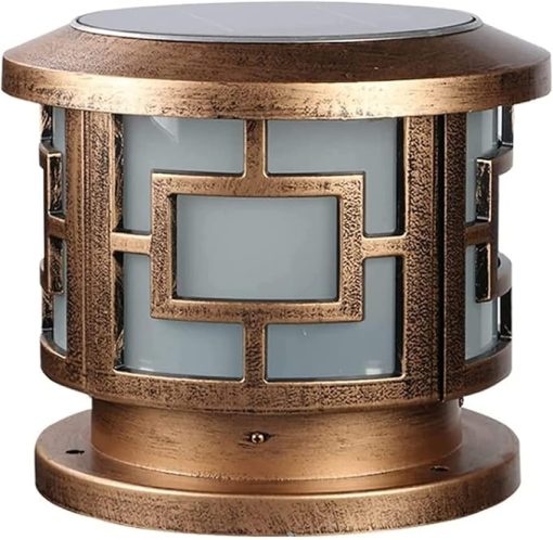 Cylindrical Solar Column Lamps for Courtyard Garden Lighting