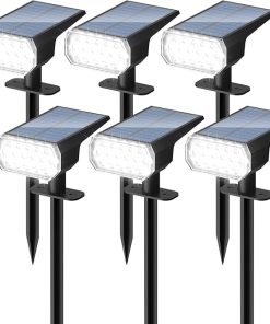 Outdoor Solar Lights Waterproof IP65 LED Spot Light for Garden 6PC