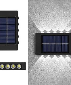2 Pcs Solar Waterproof Fence Light for Garden and Outdoor Use