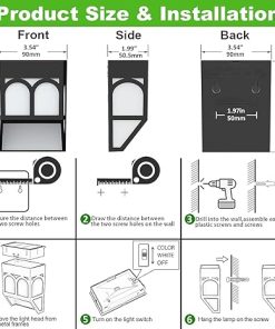 Waterproof Solar Wall Lights LED Outdoor Deck Lights 12 Pack 2