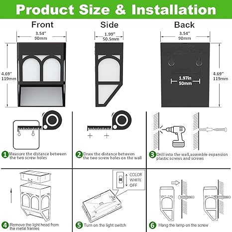 Waterproof Solar Wall Lights LED Outdoor Deck Lights 12 Pack 2 Waterproof Solar Wall Lights LED Outdoor Deck Lights 12 Pack - Image 2